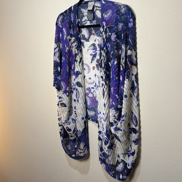 Chico’s Cool-Toned Wheat Mesh Jacket Size L/XL - Picture 3 of 6